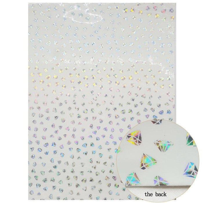 Radiant White Chunky Glitter Fabric Sheets with Shimmering Accents