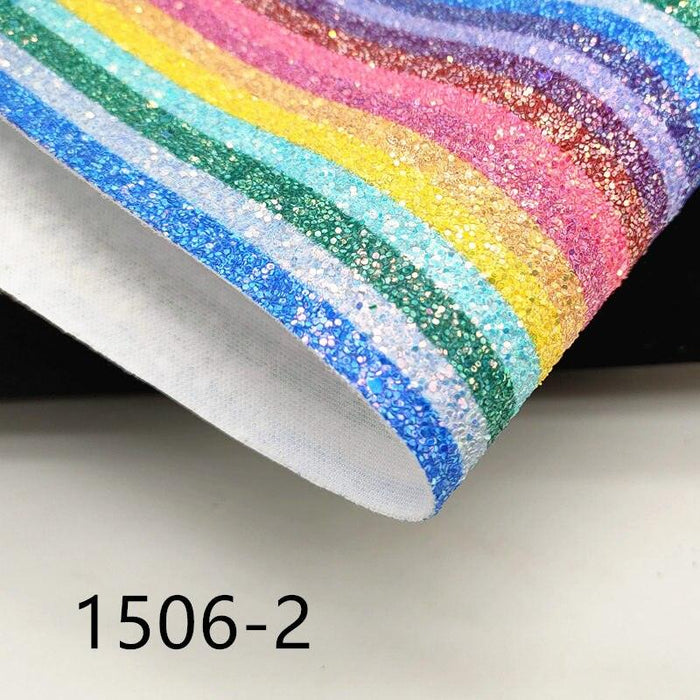 Luxurious Glitter Fabric Leatherette Sheets for Sparkling Creations