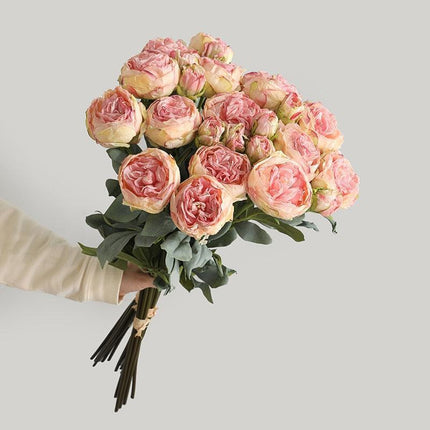 Opulent Silk Rose Bouquet: Stunning Botanica Florals for Elegant Home Accents