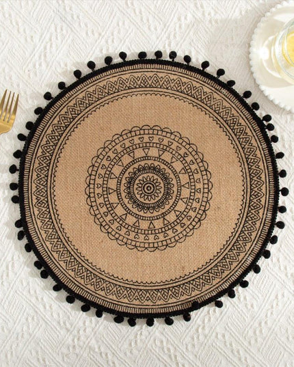 Sophisticated Round Linen Placemat for an Elevated Dining Experience