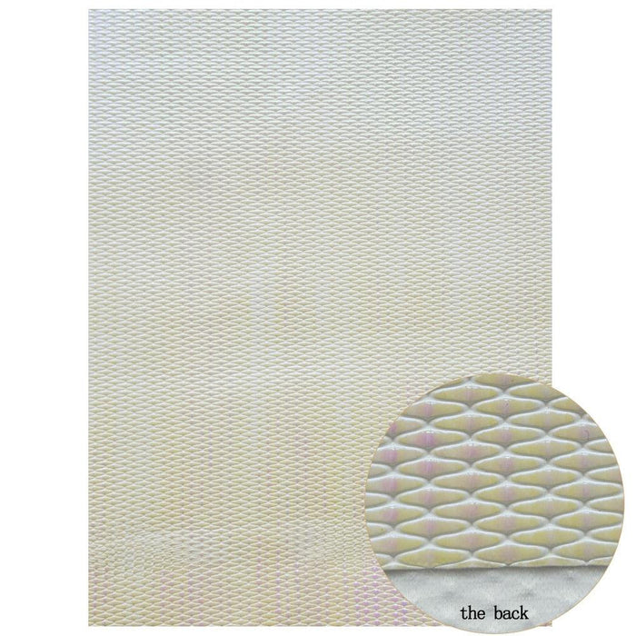 White Glitter Cotton Mermaid Fabric Set - Craft Your Glamorous Creations