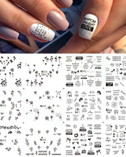 Winter Wonderland Russian Nail Art Decals