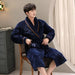 Luxurious Men's Coral Fleece Quilted Winter Robe