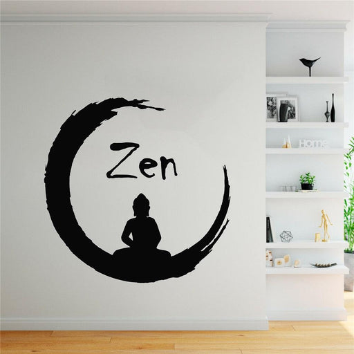 Zen Circle Wall Stickers For Gym Buddhism Meditation Buddha Yoga Vinyl Wall Decal Decor Bedroom Nordic Home Interior Design - Très Elite