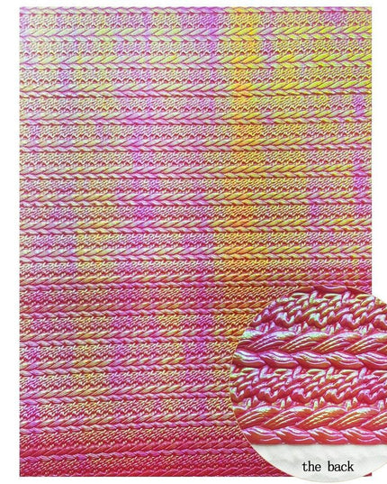 Shimmering Red Chunky Glitter Craft Fabric Sheets - A4 Size for DIY Projects