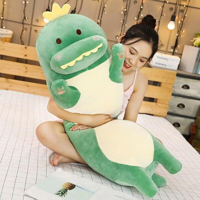 Enchanting Dino Unicorn Kitty Plush Sleep Cushion