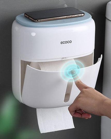 Bathroom Organizer with Phone Holder and Quick-Change Toilet Paper Feature