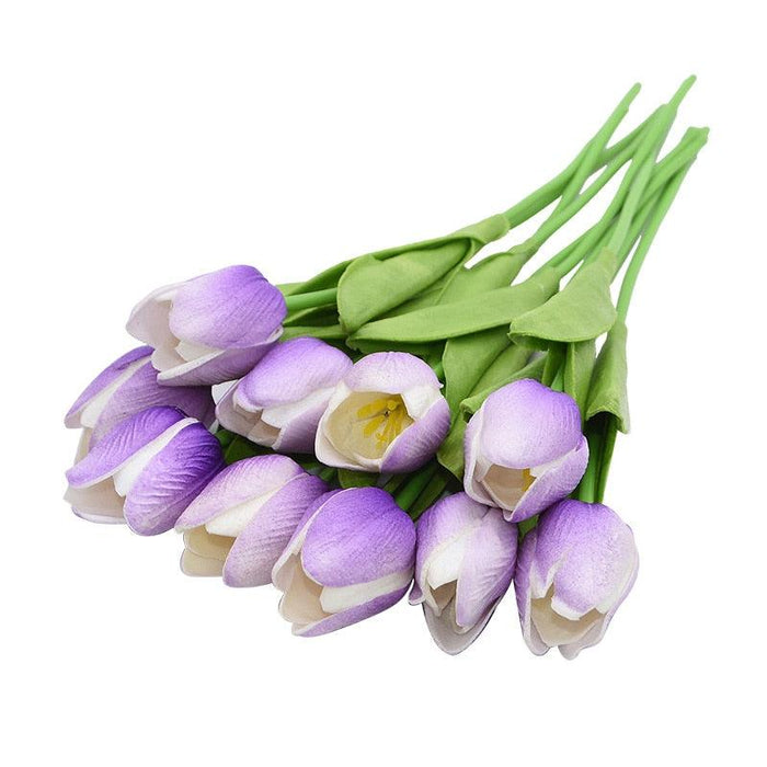 Tulip Elegance Collection: Deluxe Artificial Tulip Flower Arrangement