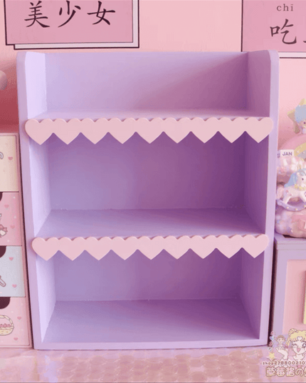 Chic Blush Pink Wooden Desktop Organizer