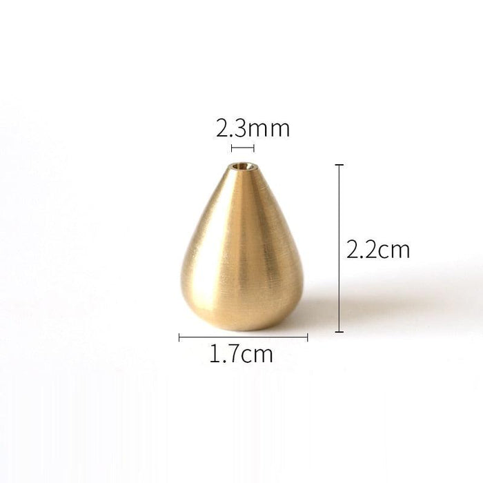 Zen Water Drop Brass Incense Holder for Serenity On-The-Go