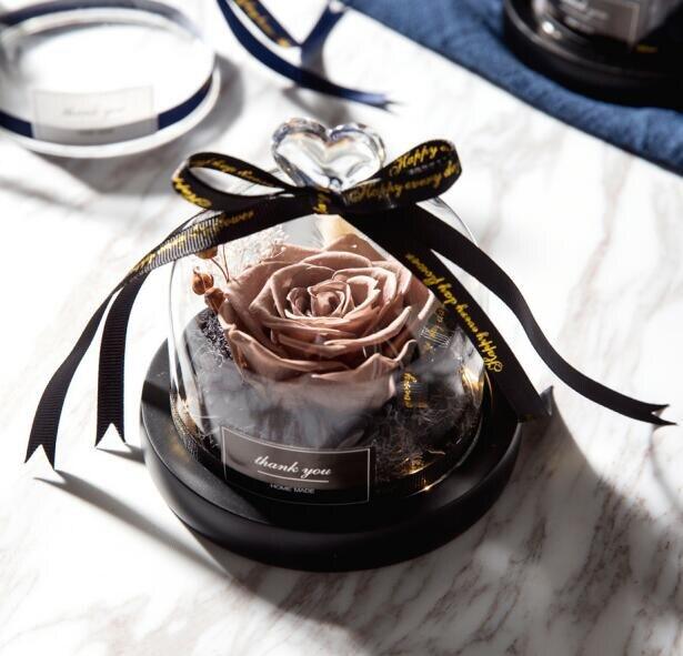 Captivating Glass Rose Lamp in Elegant Dome - A Cherished Emblem of Love