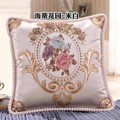 Floral Elegance Handcrafted Decorative Pillow Cover