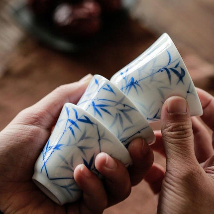 Artisanal Hand-Painted Porcelain Tea Cups for a Luxurious Tea Experience