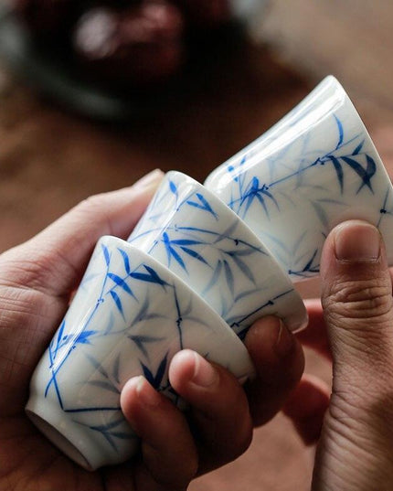 Artisanal Hand-Painted Porcelain Tea Cups for a Luxurious Tea Experience