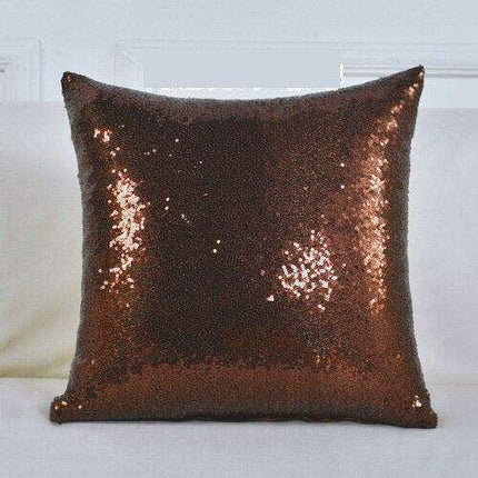 Sparkling Yellow Sequin Cushion Cover