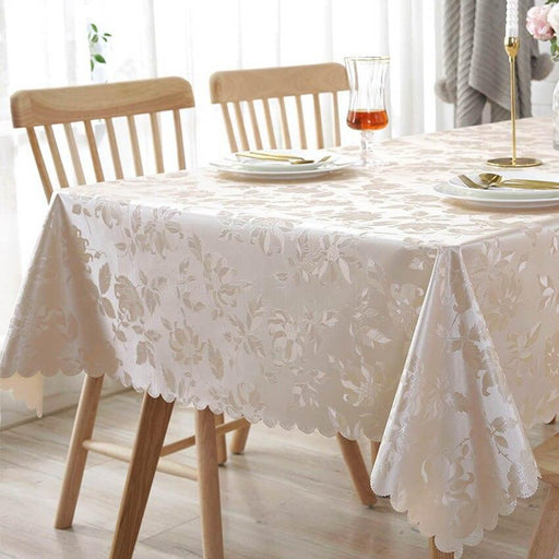 European Elegance Waterproof PVC Tablecloth with Exquisite Printing