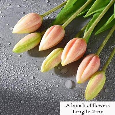 Elegant Tulip Bloom Collection: 5 Premium Artificial Flowers for Stylish Home Décor
