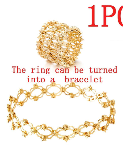 Radiant Rhinestone Ring Bracelet: A Perfect Fusion of Elegance and Versatility