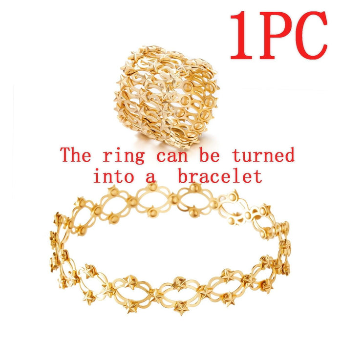 Sparkling Crystal Ring Bracelet: An Elegant Fusion of Style