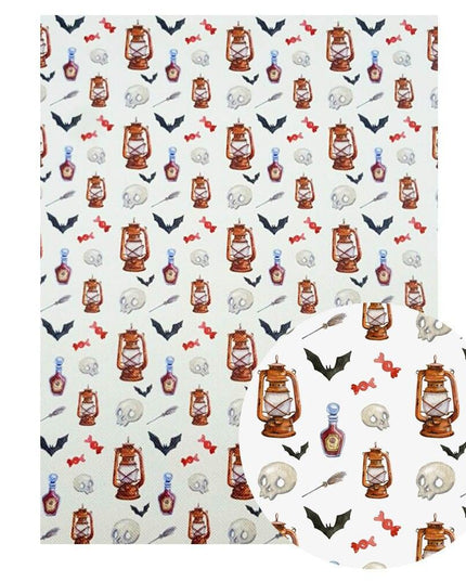 Halloween Themed PU Leather Craft Sheets - Essential for Spooky DIY Projects 🎃