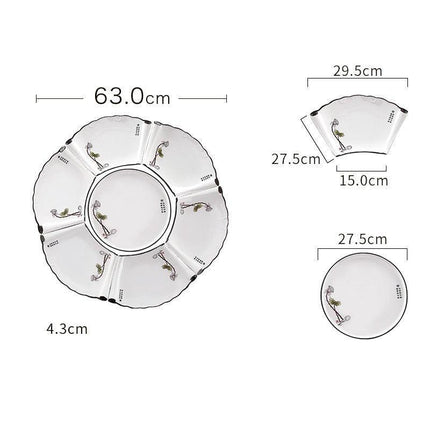 Sophisticated Fan-Designed Bone China Tableware Set