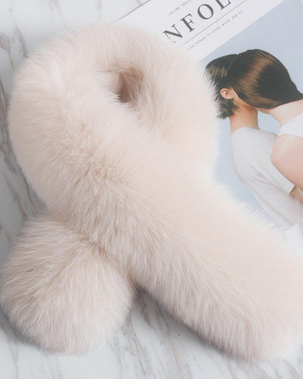 Opulent Fox Fur and Wool Scarf Collar - Transform Your Winter Wardrobe with Elegance