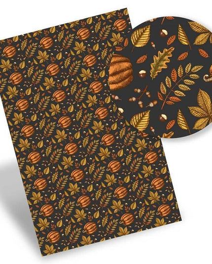 Autumn-Themed Eco-Conscious Faux Leather Crafting Kit for Creative Artisans