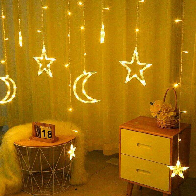 Whimsical Icicle LED Curtain Lights for Enchanting Starry Atmosphere