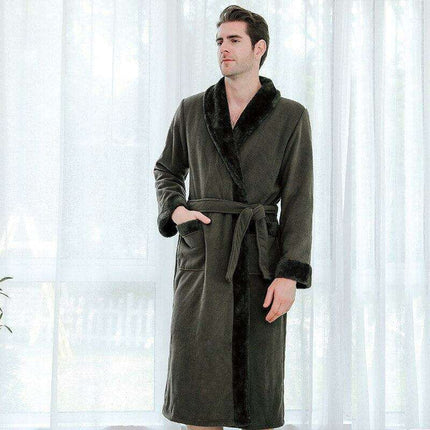 Luxurious Extra Long Flannel Robe for All Gender Relaxation