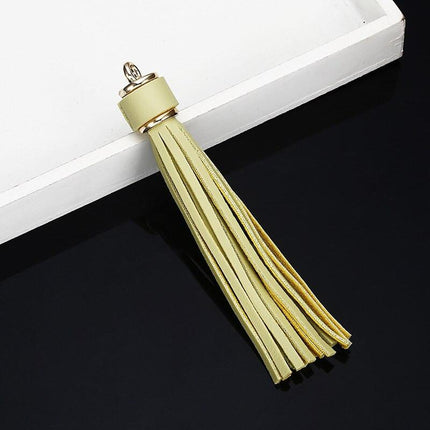 Vibrant 5-Piece Faux Leather Tassel Fringe Set for Creative Jewelry and Craft Projects