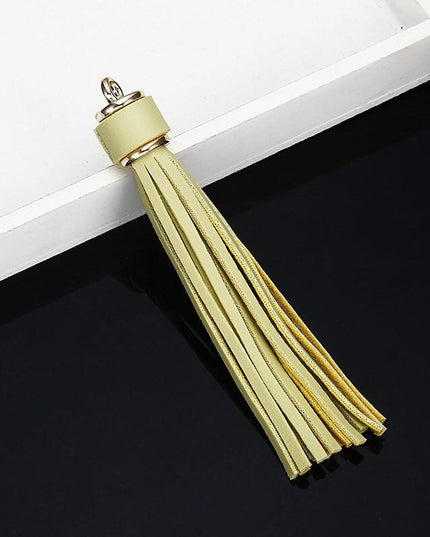 Vibrant 5-Piece Faux Leather Tassel Fringe Set for Creative Jewelry and Craft Projects