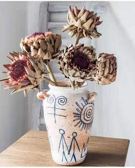 Exquisite Dried Protea Cynaroides Floral Arrangement for Elegant Home Styling
