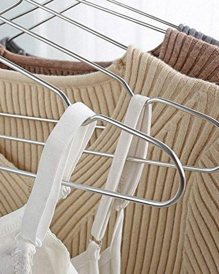 Deluxe Silver Stainless Steel Hanger Set - 20 Pack for Superior Closet Organization