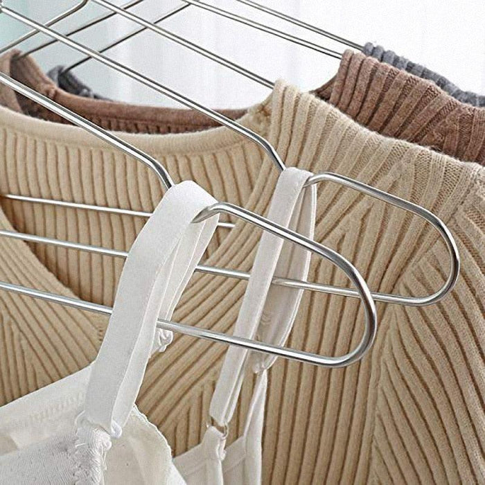 20-Pack Premium Silver Stainless Steel Hangers for Organized Closets
