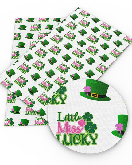 St. Patrick's Day Faux Leather Crafting Sheet - Creative Hair Bow Kit