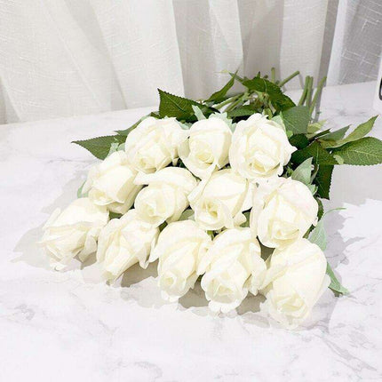 Realistic Silicone Rose Bud Bouquet - Eternal Floral Elegance