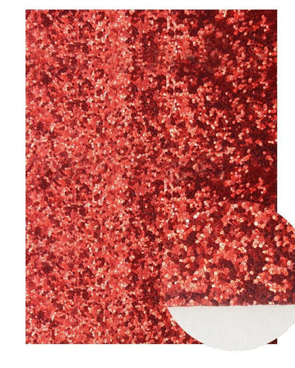 Crimson Glitter Faux Leather Crafting Sheets: Unleash Your Imagination