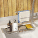 Adjustable Stainless Steel Sink Rack with Integrated Towel Holder - Perfect for Kitchen and Bathroom Organization
