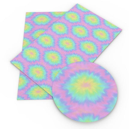 Vibrant Floral and Rainbow Synthetic Leather Crafting Set: Unlock Your Creativity