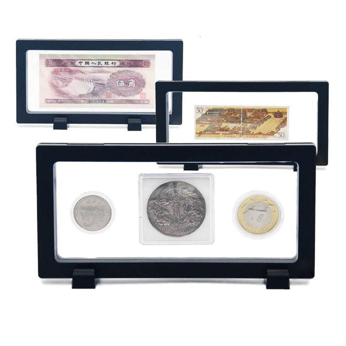 Elegant Display Box for Jewelry and Coins with Transparent Panels