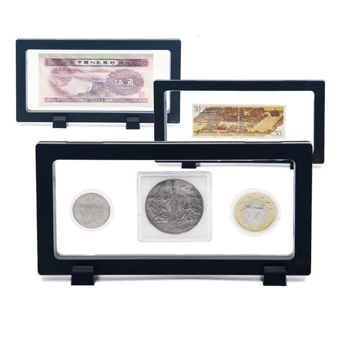 Jewelry and Coin Display Box with Clear Panels