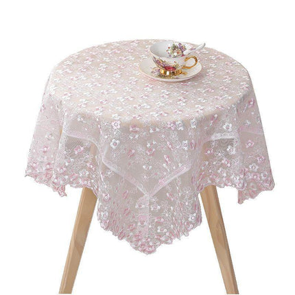 Sophisticated Lace Table Cover - Beautifully Embroidered Home Accent for Elegant Entertaining