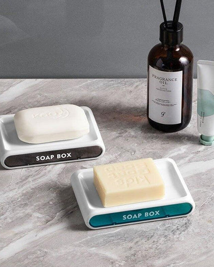 Wall-Mounted Soap and Sponge Organizer with Efficient Water Drainage for Kitchen and Bathroom