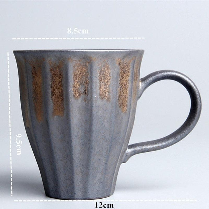 Artisan Vintage Japanese Stoneware Mug Set for Coffee and Tea Lovers