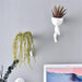 Chic White Resin Hanging Planters with Nordic Artistic Touch