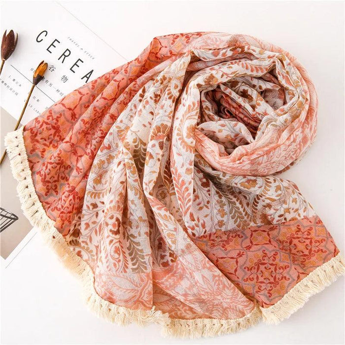 Luxurious Blue Porcelain Cashmere Blend Shawl - The Perfect Accessory for Any Occasion