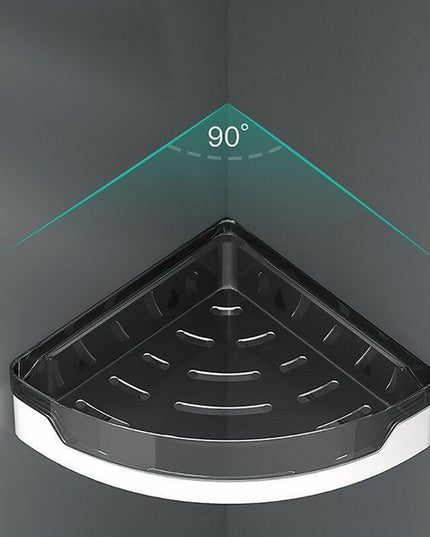 Modern Gray Nail-Free Shower Organizer for Effortless Bathroom Storage