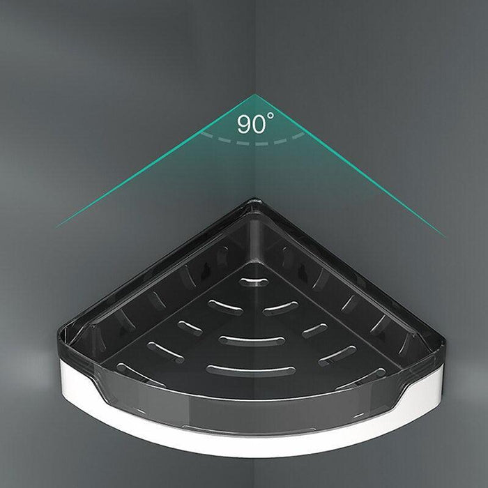 Modern Gray Nail-Free Shower Organizer for Effortless Bathroom Storage