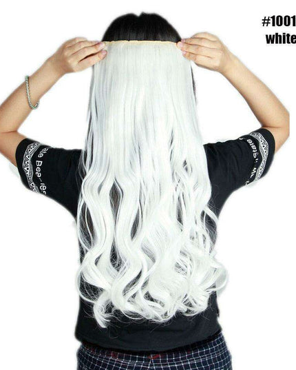 LuxeLocks 24" Curly Vibrant Synthetic Hair Extension - Effortless Glamour and Versatile Styling