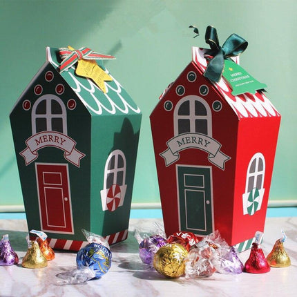 Christmas Cheer: Santa's Whimsical Candy Cottage Décor and Gift Box Set